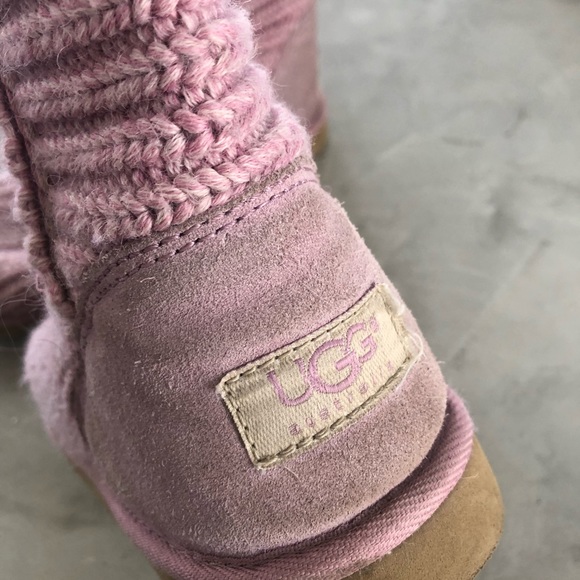 UGG Pink Knit Boots - Picture 3 of 4